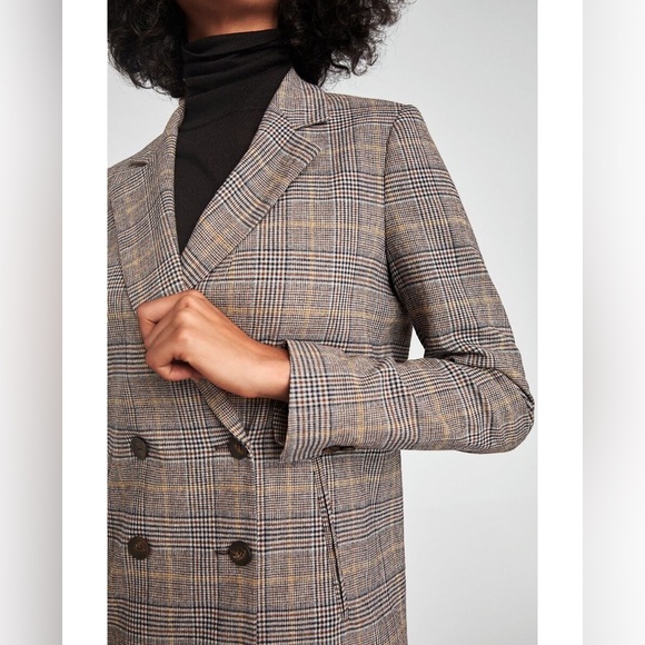 Zara Double Breasted Plaid Jacket - Picture 3 of 8